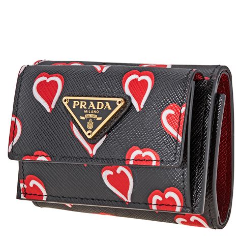 prada heart wallet|authentic Prada wallet.